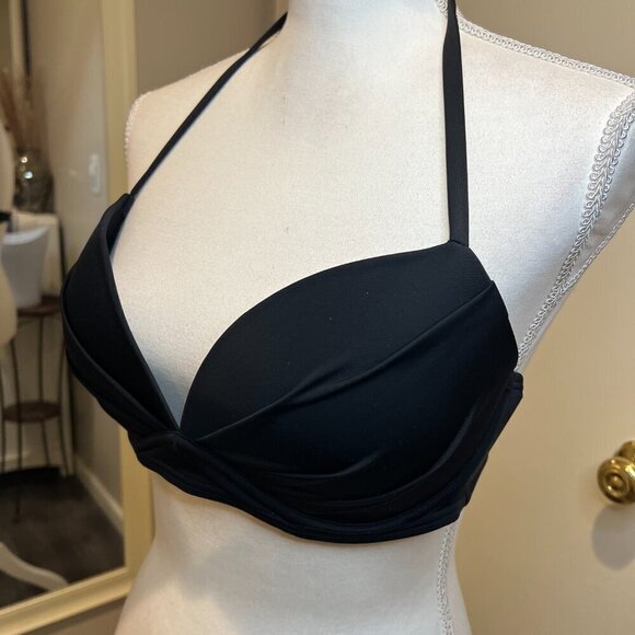 Victoria's Secret Black Padded Underwire Bikini Swim Top, Size 36C - Picture 4 of 14